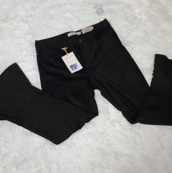 NWT!! INDIGO REIN BLACK VELVET SMOOTH MEDIUM RISE FUT & FLARE BELL BOTTOMS! - Picture 13 of 16